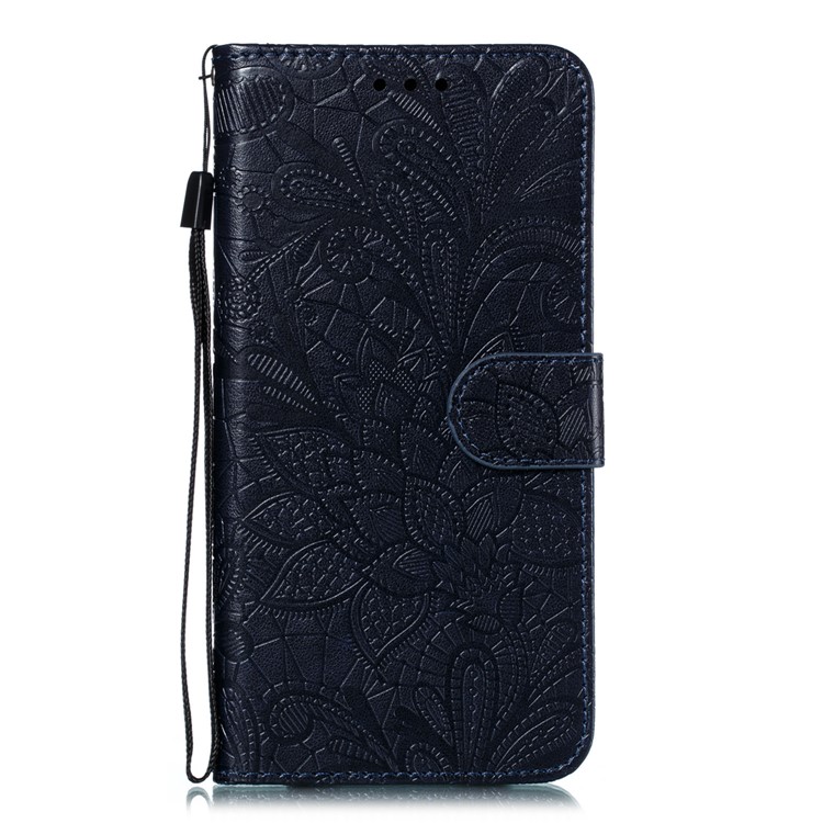 Portefeuille En Cuir De Texture De Dentelle De Texture De Dentelle De La Coquille Pour Xiaomi Redmi K20 / Mi 9T / K20 Pro / Mi 9T Pro - Bleu Foncé-2