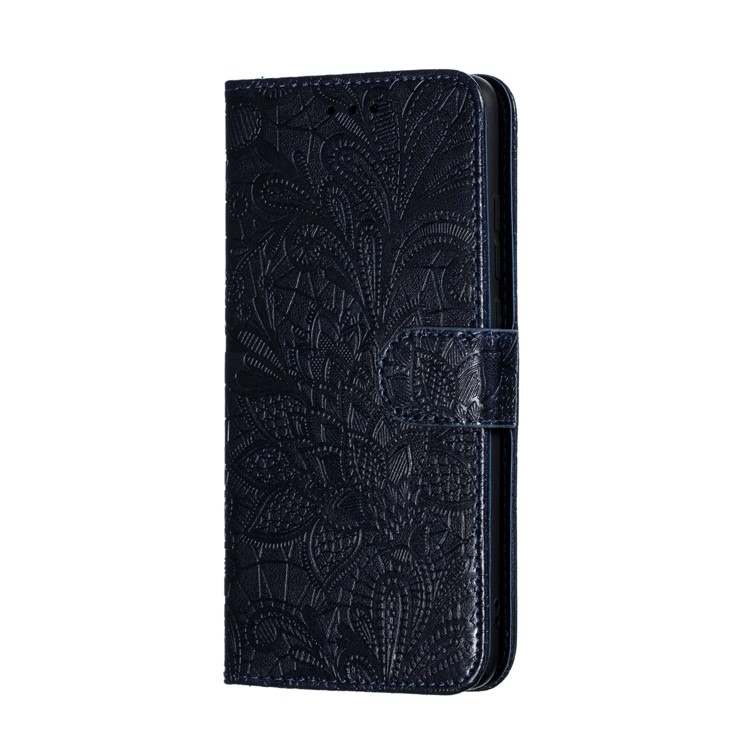 Portefeuille En Cuir De Texture De Dentelle De Texture De Dentelle De La Coquille Pour Xiaomi Redmi K20 / Mi 9T / K20 Pro / Mi 9T Pro - Bleu Foncé-3