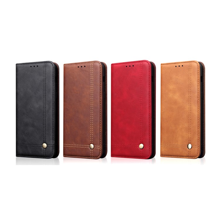 Retro Style Crazy Horse Leather Wallet Case for Xiaomi Mi CC9 / Mi CC9 Meitu Edition - Black-10