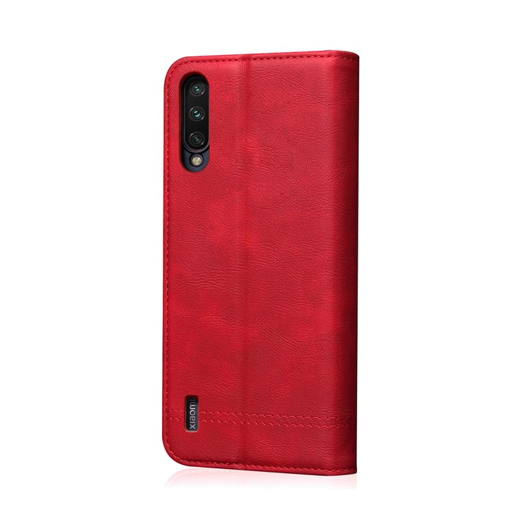 Retro Style Crazy Horse Leather Wallet Case for Xiaomi Mi CC9 / Mi CC9 Meitu Edition/ Mi 9 Lite - Red-3