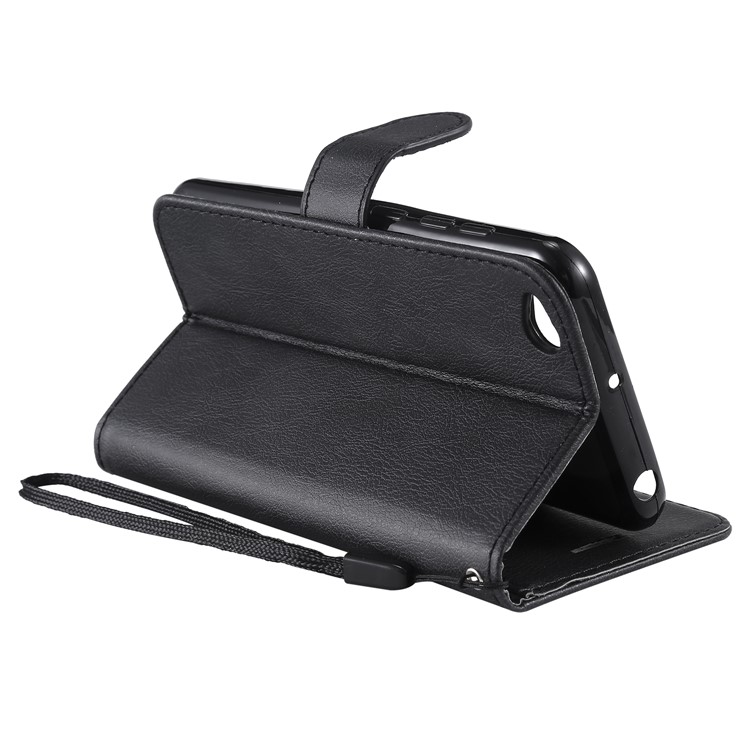 Leather Stand Case with Card Slots for Xiaomi Redmi Go - Black-5