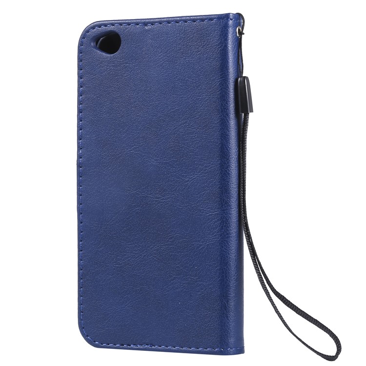 Leather Stand Case with Card Slots for Xiaomi Redmi Go - Blue-3