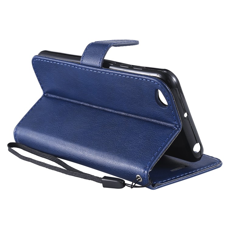Leather Stand Case with Card Slots for Xiaomi Redmi Go - Blue-5