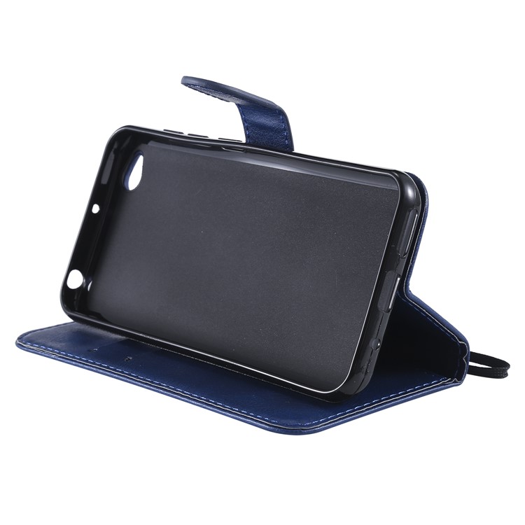 Leather Stand Case with Card Slots for Xiaomi Redmi Go - Blue-6