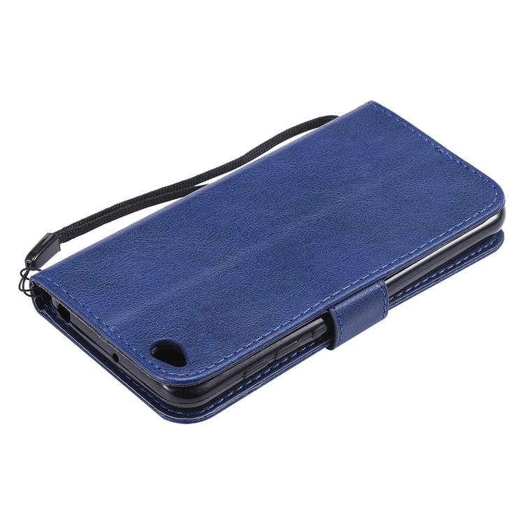Leather Stand Case with Card Slots for Xiaomi Redmi Go - Blue-8