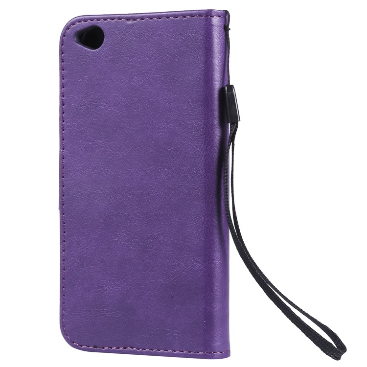 Leather Stand Case with Card Slots for Xiaomi Redmi Go - Purple-3