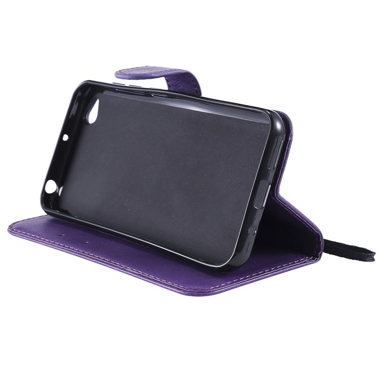 Leather Stand Case with Card Slots for Xiaomi Redmi Go - Purple-6