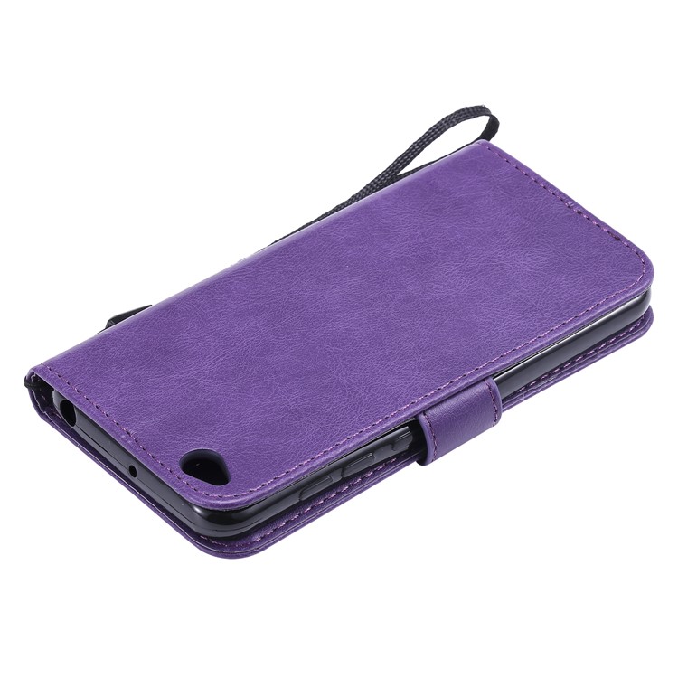 Leather Stand Case with Card Slots for Xiaomi Redmi Go - Purple-8