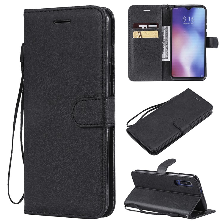 Wallet Leather Phone Case for Xiaomi Mi 9 - Black-1