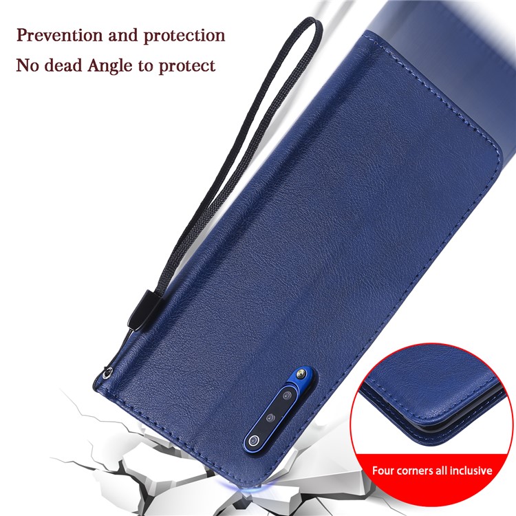 Wallet Leather Phone Case for Xiaomi Mi 9 - Blue-10