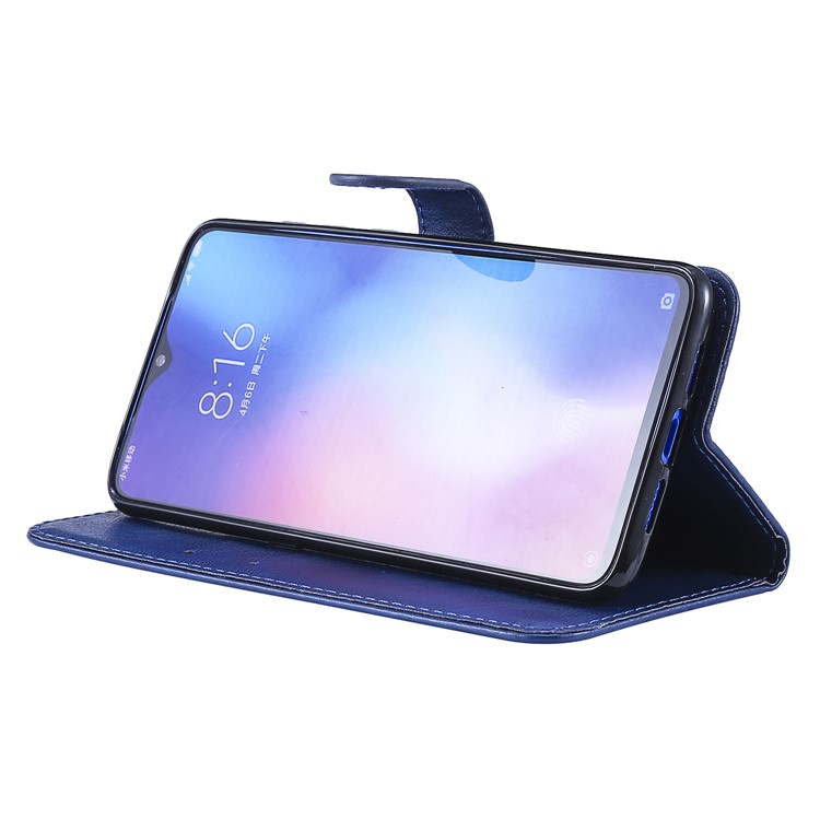 Wallet Leather Phone Case for Xiaomi Mi 9 - Blue-8