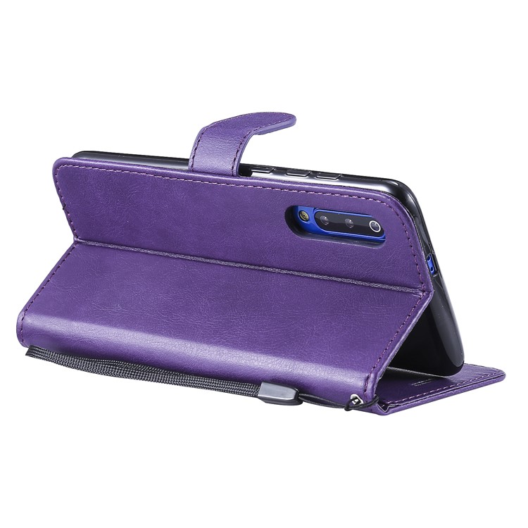 Wallet Leather Phone Case for Xiaomi Mi 9 - Purple-7