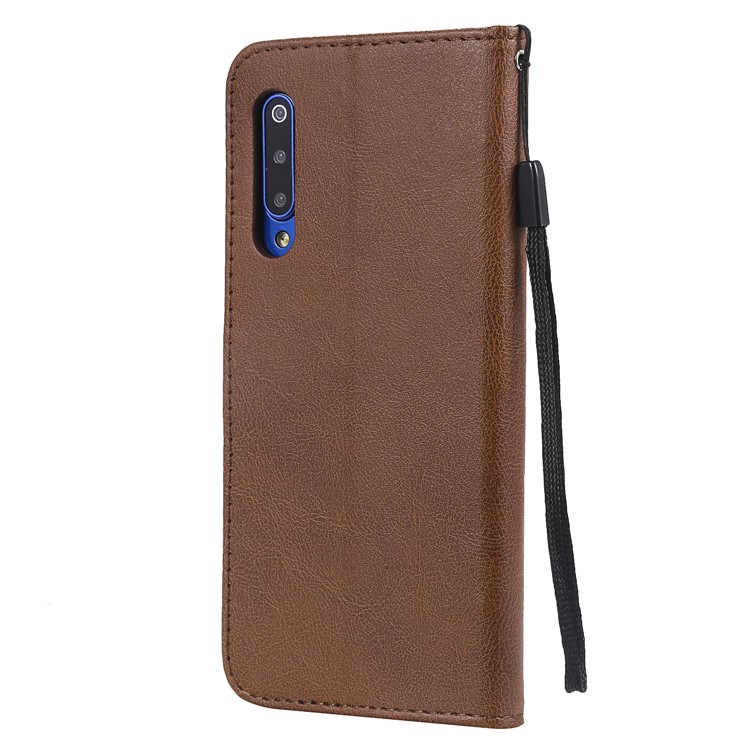 Wallet Leather Phone Case for Xiaomi Mi 9 - Brown-3