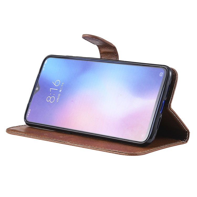 Wallet Leather Phone Case for Xiaomi Mi 9 - Brown-8
