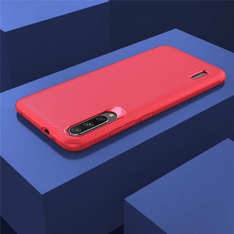 Jazz Series Twill Texture TPU Phone Shell for Xiaomi Mi CC9e/A3 - Red-7