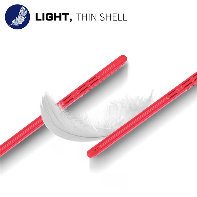 Jazz Series Twill Texture TPU Phone Shell for Xiaomi Mi CC9e/A3 - Red-8