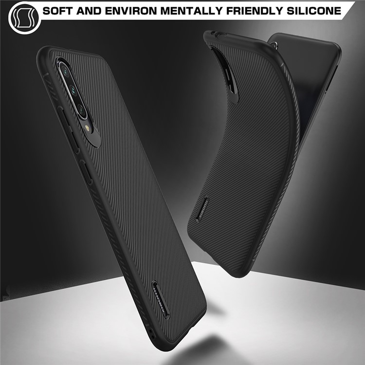 Jazz Series Twill Texture TPU Phone Shell for Xiaomi Mi CC9e/A3 - Black-3