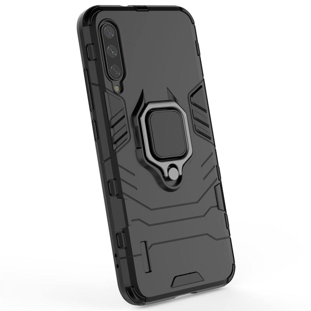 Plastic + TPU Hybrid Case Avec Kickstand Pour Xiaomi Mi Cc9e / mi A3 - le Noir