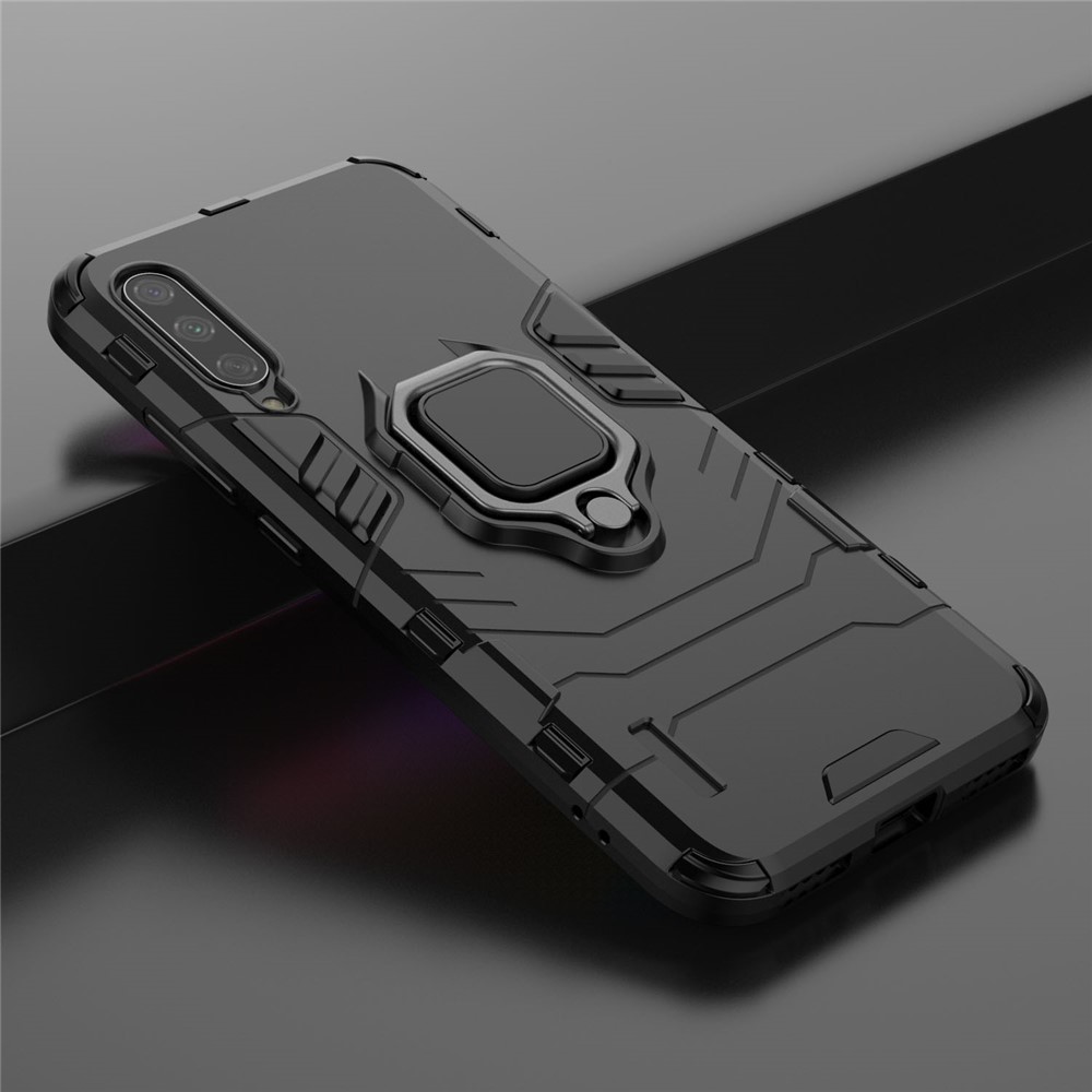 Plastic + TPU Hybrid Case Avec Kickstand Pour Xiaomi Mi Cc9e / mi A3 - le Noir