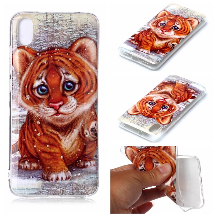 Pattern Printing IMD TPU Case for Xiaomi Redmi 7A - Tiger-1