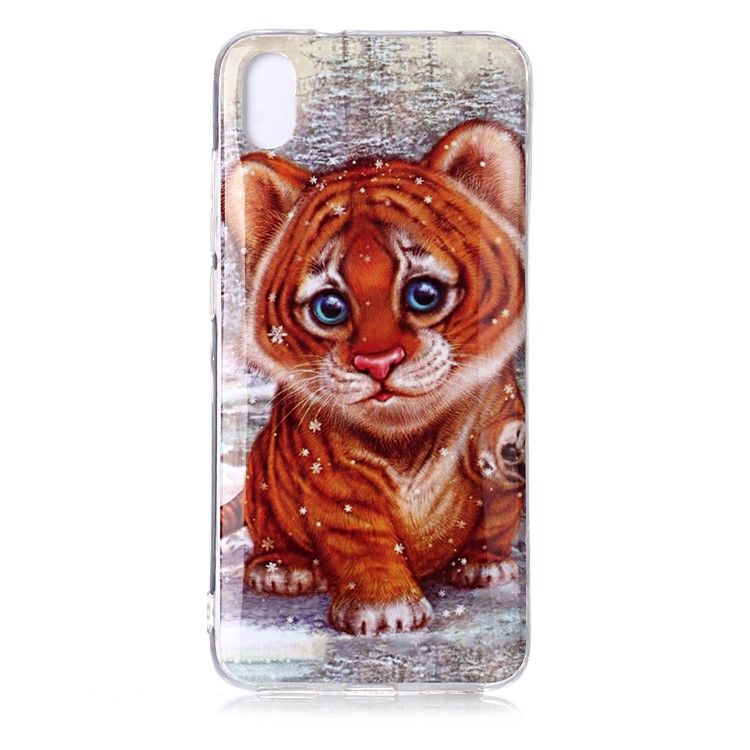 Pattern Printing IMD TPU Case for Xiaomi Redmi 7A - Tiger-2