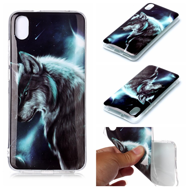 Pattern Printing IMD TPU Case for Xiaomi Redmi 7A - Wolf-1