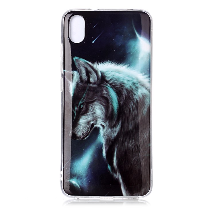 Pattern Printing IMD TPU Case for Xiaomi Redmi 7A - Wolf-2