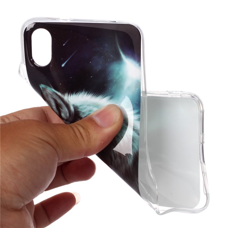 Pattern Printing IMD TPU Case for Xiaomi Redmi 7A - Wolf-6