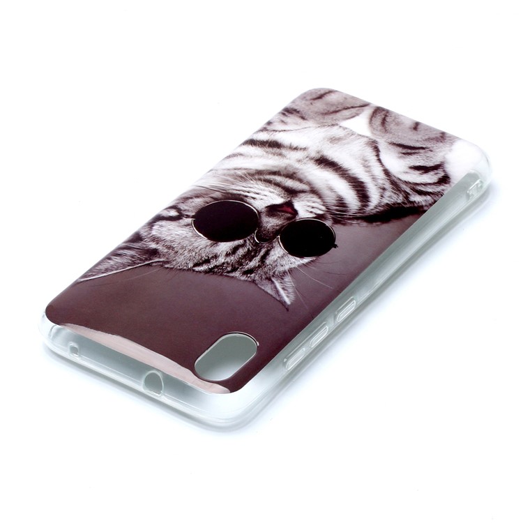 Pattern Printing IMD TPU Case for Xiaomi Redmi 7A - Cat Wearing Glasses-4