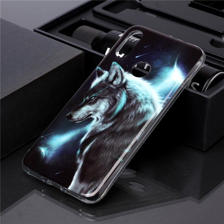 Pattern Printing IMD TPU Protective Cell Phone Casing for Xiaomi Redmi Note 7 / Note 7 Pro (India) / Note 7S - Wolf-5