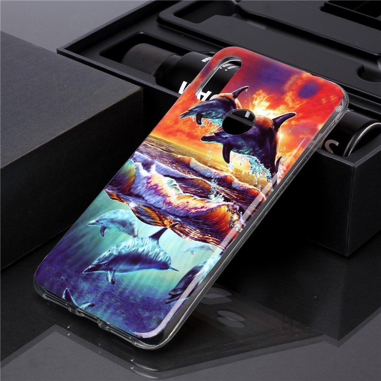 Pattern Printing IMD TPU Protective Cell Phone Casing for Xiaomi Redmi Note 7 / Note 7 Pro (India) / Note 7S - Dolphins-5