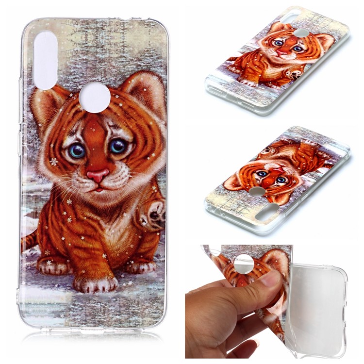Pattern Printing IMD TPU Protective Cell Phone Casing for Xiaomi Redmi Note 7 / Note 7 Pro (India) / Note 7S - Tiger-1