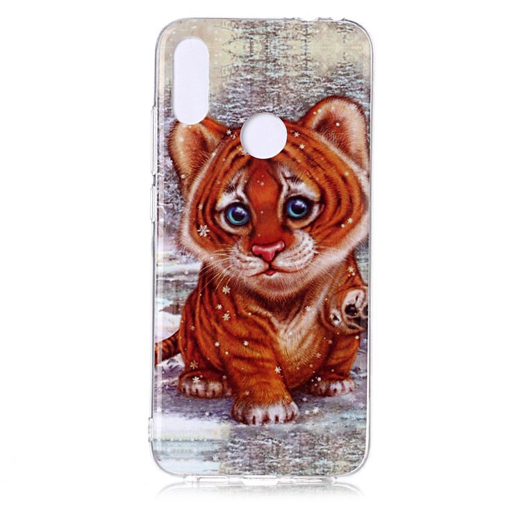 Pattern Printing IMD TPU Protective Cell Phone Casing for Xiaomi Redmi Note 7 / Note 7 Pro (India) / Note 7S - Tiger-2