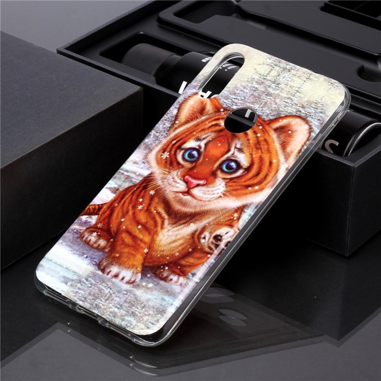 Pattern Printing IMD TPU Protective Cell Phone Casing for Xiaomi Redmi Note 7 / Note 7 Pro (India) / Note 7S - Tiger-5