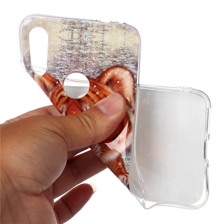 Pattern Printing IMD TPU Protective Cell Phone Casing for Xiaomi Redmi Note 7 / Note 7 Pro (India) / Note 7S - Tiger-6