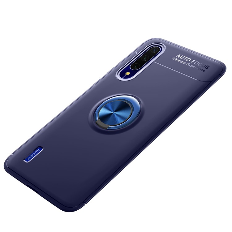 Finger Ring Built-in Metal Sheet Kickstand TPU Cell Phone Case for Xiaomi Mi 9 Lite/ Mi CC9/ Mi CC9 Meitu Edition - Blue-2