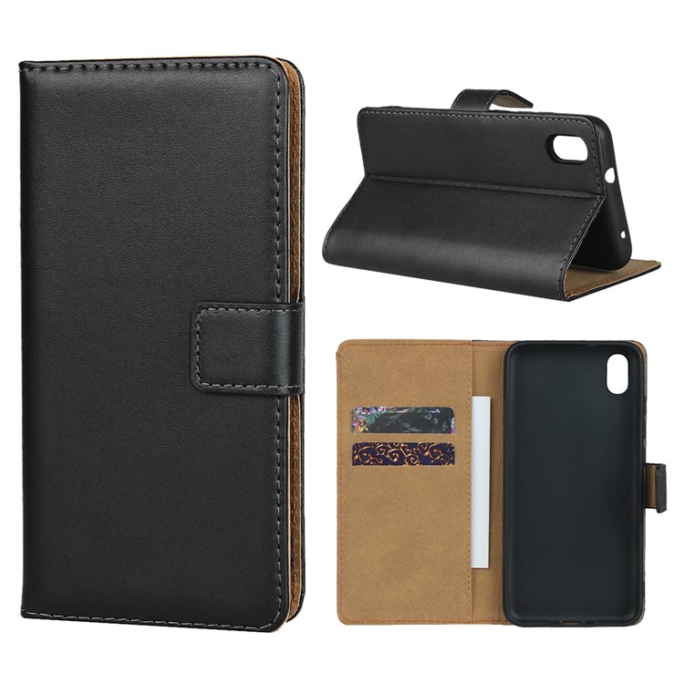 Genuine Leather Wallet Stand Phone Cover for Xiaomi Redmi 7A-1