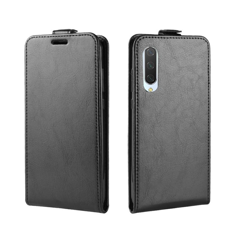 Crazy Horse Skin Vertical Flip Leather Mobile Phone Shell for Xiaomi Mi CC9 / Mi CC9 Meitu Edition/ Mi 9 Lite - Black-4