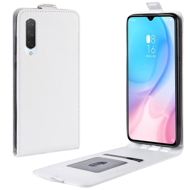 Crazy Horse Skin Vertical Flip Leather Mobile Phone Shell for Xiaomi Mi CC9 / Mi CC9 Meitu Edition/ Mi 9 Lite - White-1