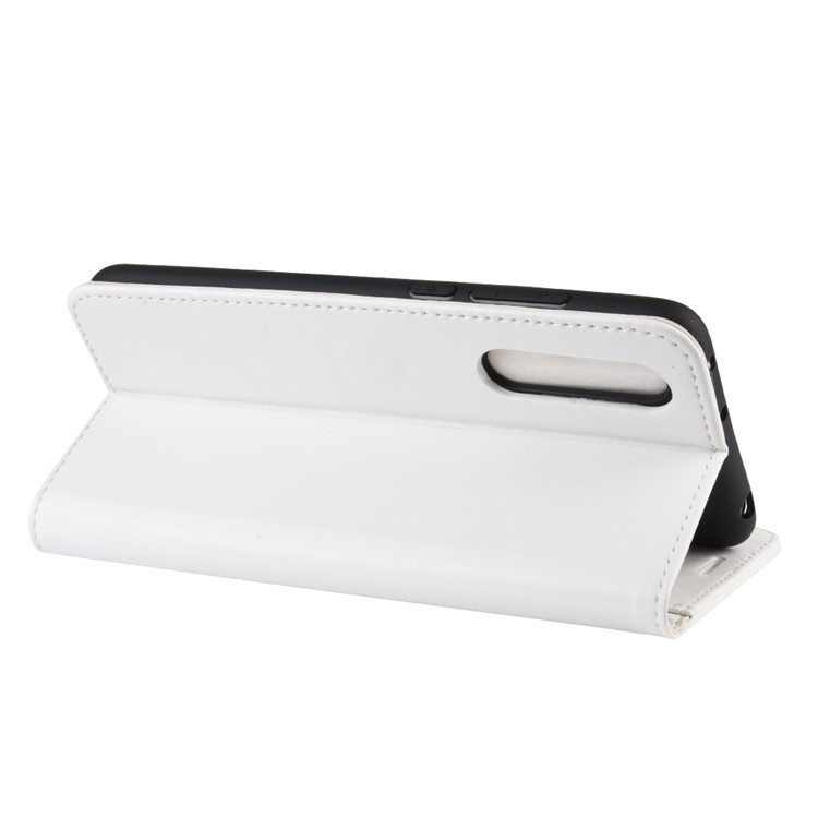 Crazy Horse Leather Wallet Stand Phone Case for Xiaomi Mi CC9e / Mi A3 - White-7