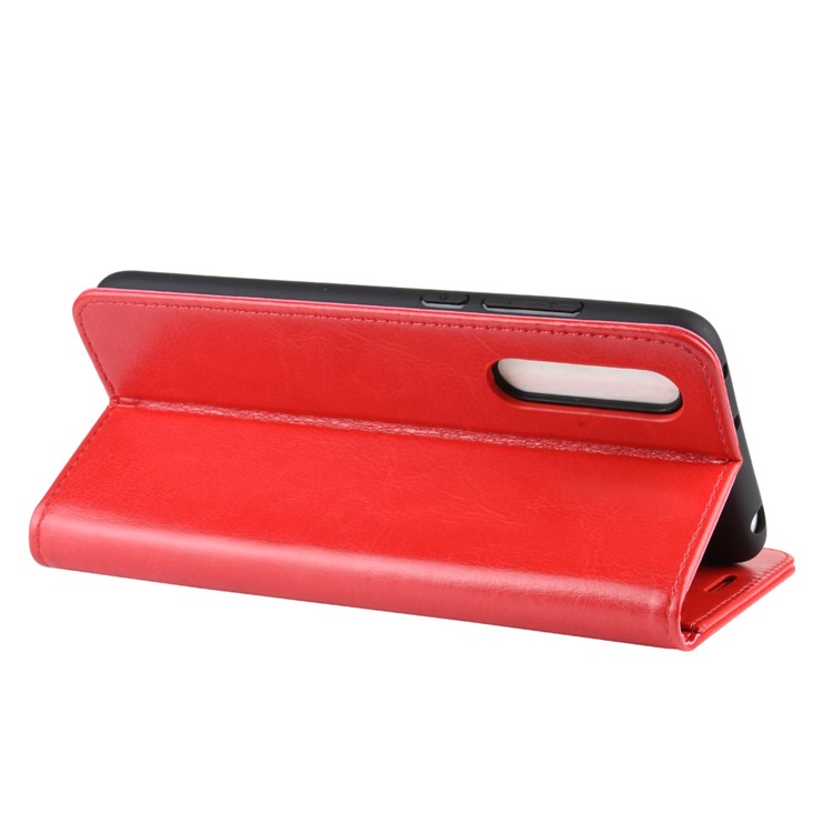 Crazy Horse Leather Wallet Stand Phone Case for Xiaomi Mi CC9e / Mi A3 - Red-7