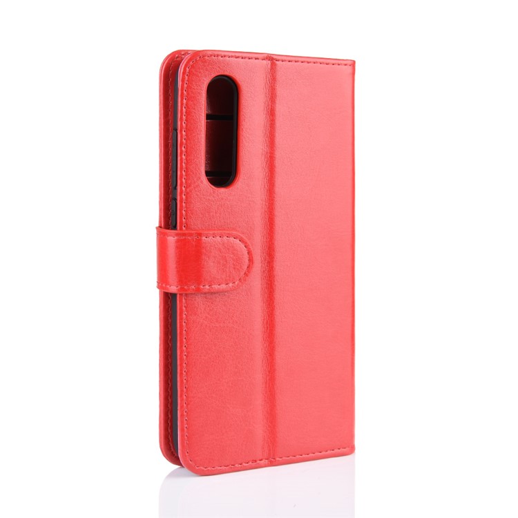Crazy Horse Leather Wallet Stand Phone Case for Xiaomi Mi CC9e / Mi A3 - Red-8