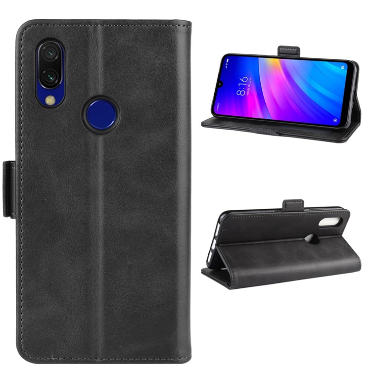 Magnet Adsorption Leather Phone Cover Case Wallet for Xiaomi Redmi 7 - Black-6