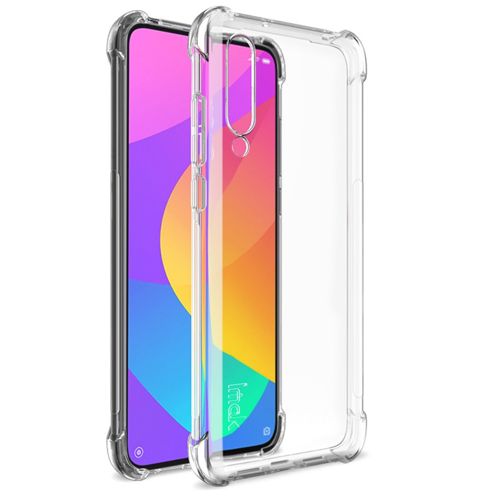 IMAK Silky Airbag Shockproof TPU Phone Shell + Screen Protective Film for Xiaomi Mi 9 Lite/ Mi CC9/ Mi CC9 Meitu Edition - Transparent