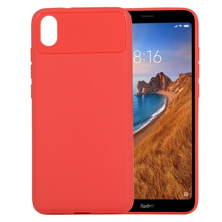 Armour Series Flexible Soft TPU Back Mobile Phone Case Cover for Xiaomi Redmi 7A - Red-1