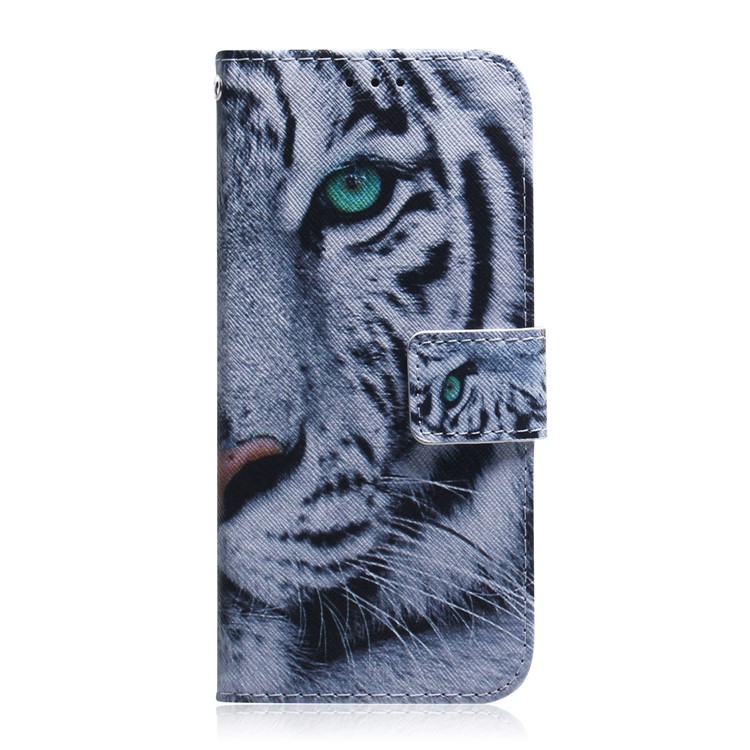 Printing Skin Leather Phone Shell Case for Xiaomi Mi CC9e / Mi A3 - Tiger-2