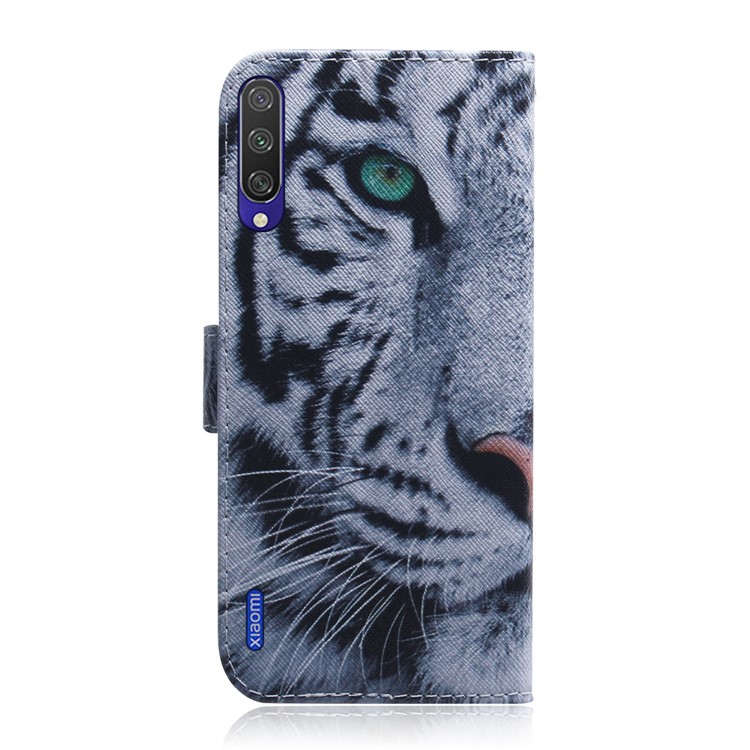Printing Skin Leather Phone Shell Case for Xiaomi Mi CC9e / Mi A3 - Tiger-3