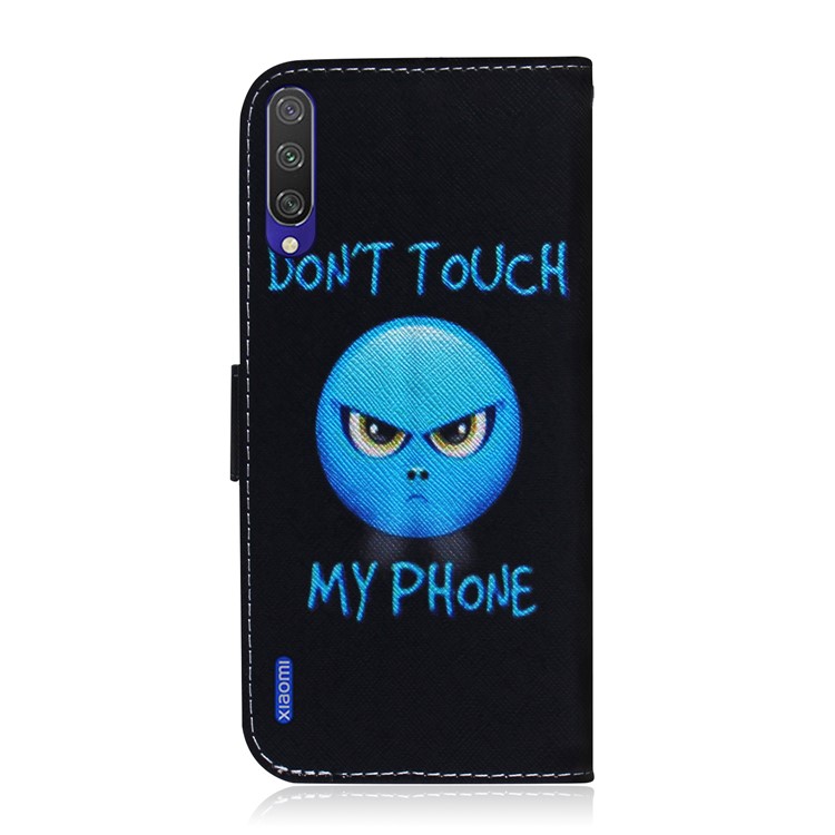 Printing Skin Leather Wallet Phone Case Shell with Stand Cover for Xiaomi Mi CC9 / Mi CC9 Meitu Edition - Don't Touch My Phone-3