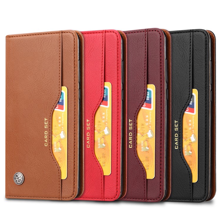Auto-absorbed PU Leather Stand Wallet Protective Case for Xiaomi Mi CC9e/Mi A3 - Light Brown-10