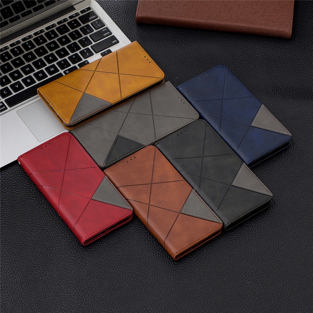 Geometric Pattern Leather Card Holder Case for Xiaomi Redmi Note 7 / Note 7 Pro (India) / Note 7S - Black-11